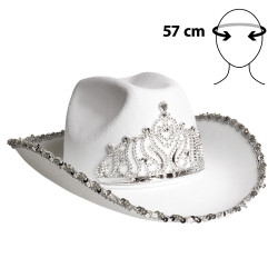 Dámska biela kovbojská čiapka